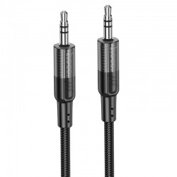 Аудіо кабель Aux Hoco UPA27 Spirit transparent (1.2m)  Black - 00000071093_1