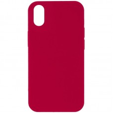 Чохол Silicone Case Full Protective (AA) NO LOGO для Apple iPhone XS Max (6.5")  Червоний / Rose Red - 00000072443_20