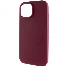 Чохол Silicone Case Full Protective (AA) NO LOGO with MagSafe для Apple iPhone 15 (6.1")  Бордовий / Plum - 00000076453_5
