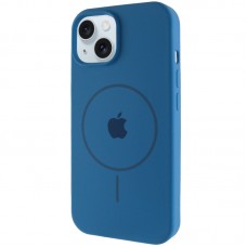 Чохол Silicone Case Full Protective (AA) with MagSafe для Apple iPhone 15 (6.1")  Синій / Denim Blue - 00000076434_24