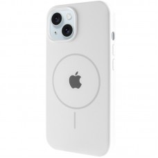 Чохол Silicone Case Full Protective (AA) with MagSafe для Apple iPhone 15 (6.1")  Білий / White - 00000076434_2