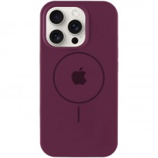 Чохол Silicone Case Full Protective (AA) with MagSafe для Apple iPhone 15 Pro (6.1")  Бордовий / Plum - 00000076435_5