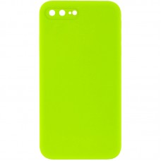 Чохол Silicone Case Square Full Camera Protective (AA) NOLOGO для Apple iPhone 7 plus/8 plus (5.5")  Салатовий / Neon green - 00000072150_20