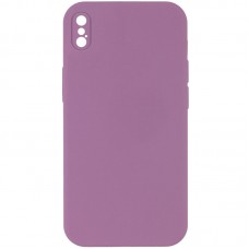 Чохол Silicone Case Square Full Camera Protective (AA) NOLOGO для Apple iPhone XS Max (6.5")  Ліловий / Lilac Pride - 00000072152_14