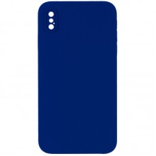 Чохол Silicone Case Square Full Camera Protective (AA) NOLOGO для Apple iPhone XS Max (6.5")  Синій / Deep navy - 00000072152_22
