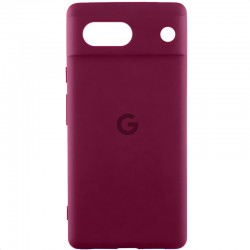 Чохол Silicone Cover Lakshmi Full Camera (AAA) with Logo для Google Pixel 7a  Бордовий / Plum - 00000072122_1