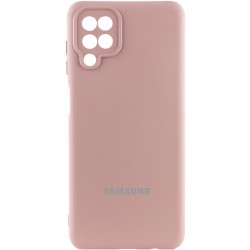 Чохол Silicone Cover Lakshmi Full Camera (AAA) with Logo для Samsung Galaxy A12  Рожевий / Pink Sand - 00000085728_9