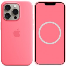 Чохол Silicone case (AAA) with Magsafe and Animation для Apple iPhone 15 Pro (6.1")  Рожевий / Pink - 00000067533_13
