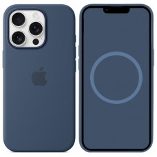 Чохол Silicone case (AAA) with Magsafe and Animation для Apple iPhone 16 Pro Max (6.9")  Denim - 00000074447_2