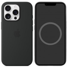 Чохол Silicone case (AAA) with Magsafe and Animation для Apple iPhone 16 Pro Max (6.9")  Black - 00000074447_1