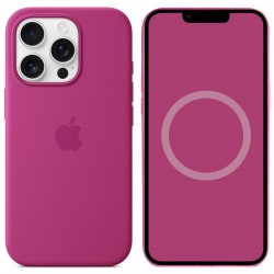 Чохол Silicone case (AAA) with Magsafe and Animation для Apple iPhone 16 Pro Max (6.9")  Fuchsia - 00000074447_3