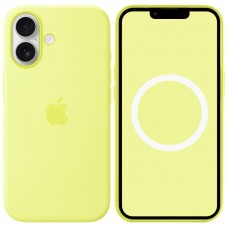Чохол Silicone case (AAA) with Magsafe and Animation для Apple iPhone 17 (6.3")  Neon Yellow - 00000081568_14