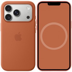 Чохол Silicone case (AAA) with Magsafe and Animation для Apple iPhone 17 Pro (6.3")  Terra Cotta - 00000081569_11