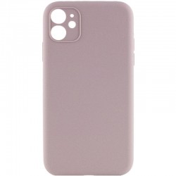 Чохол Silicone Case Full Camera Protective (AA) NO LOGO для Apple iPhone 12 (6.1")  Сірий / Lavender - 00000070224_5