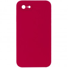 Чохол Silicone Case Square Full Camera Protective (AA) NOLOGO для Apple iPhone 7/8/SE (2020) (4.7")  Червоний / Rose Red - 00000072149_13