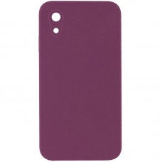 Чохол Silicone Case Square Full Camera Protective (AA) NOLOGO для Apple iPhone XR (6.1")  Бордовий / Maroon - 00000072153_4