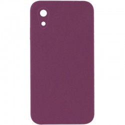 Чохол Silicone Case Square Full Camera Protective (AA) NOLOGO для Apple iPhone XR (6.1")  Бордовий / Maroon - 00000072153_4