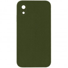 Чохол Silicone Case Square Full Camera Protective (AA) NOLOGO для Apple iPhone XR (6.1")  Зелений / Dark Olive - 00000072153_10