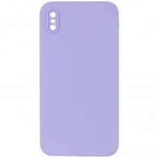 Чохол Silk Square Full Camera Protective (AA) NO LOGO для Apple iPhone X / XS (5.8")  Бузковий / Dasheen - 00000072151_23