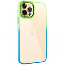 Чохол TPU+PC Fresh sip series для Apple iPhone 12 Pro Max (6.7")  Бірюзовий / Лимонний - 00000055232_1