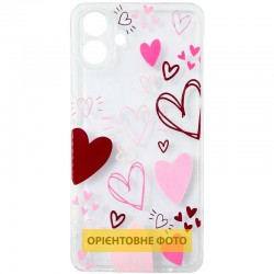 Чохол TPU Clear Joy для Samsung Galaxy A07  Hearts - 00000084802_4