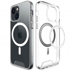 Чохол TPU Space Case with MagSafe для Apple iPhone 15 Plus (6.7")  Прозорий - 00000065798_1