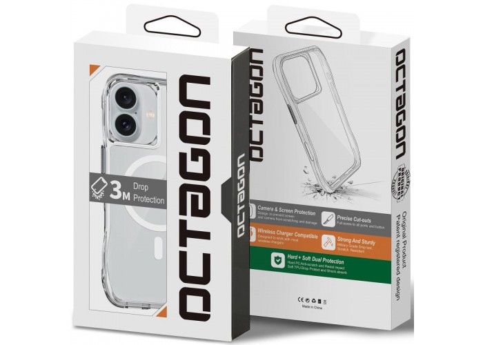 Чохол TPU Space Octagon with MagSafe для Apple iPhone 16 (6.1