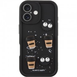 Чохол TPU Toys Case для Apple iPhone 16 (6.1")  Black / Always Happy - 00000072856_1