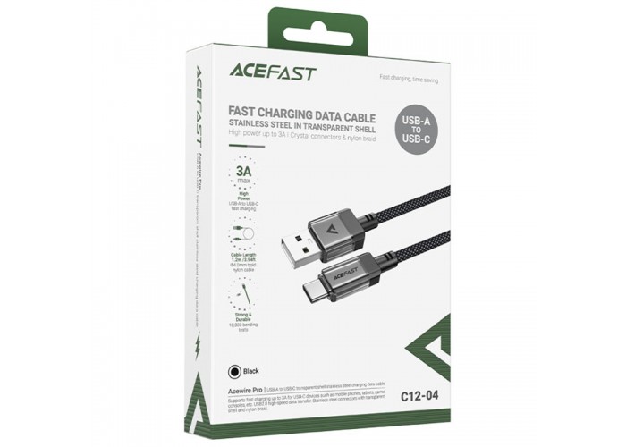 Дата кабель Acefast C12-04 USB to Type-C 3A (1.2m)