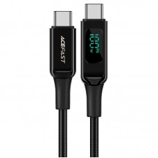 Дата кабель Acefast C6-03 USB-C to USB-C 100W zinc alloy digital display braided (2m)  Black - 00000065909_1