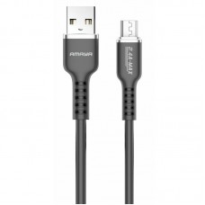 Дата кабель Amaya M30 USB to MicroUSB 2.4A (1m)  Black - 00000084623_1
