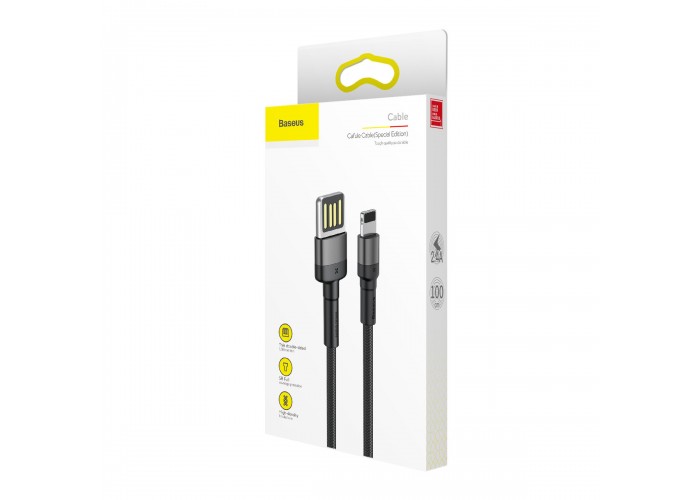 Дата кабель Baseus Cafule Lightning Cable Special Edition 2.4A (1m) (CALKLF-G)