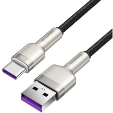 Дата кабель Baseus Cafule Metal Data USB to Type-C 66W (0.25m) (CAKF00000)  Black - 00000071620_1