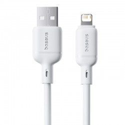 Дата кабель Baseus Silky Series OS Fast Charging USB to Lightning 2.4A (2m) (P1037770)  Moon White - 00000076495_2