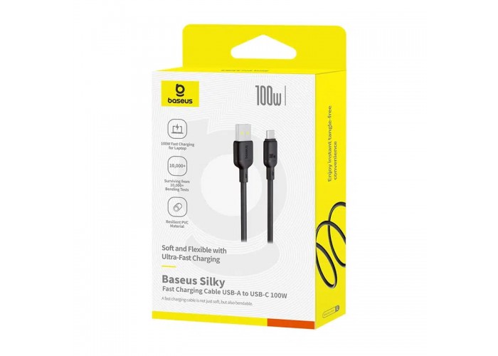 Дата кабель Baseus Silky Series OS Fast Charging USB to Type-C 100W (2m) (P10377703)