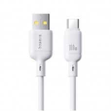 Дата кабель Baseus Silky Series OS Fast Charging USB to Type-C 100W (2m) (P10377703)  Moon White - 00000076493_2