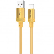 Дата кабель Borofone BX108 Start silicone USB to Type-C 3A (1m)  Gold - 00000079285_1