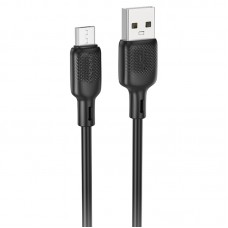 Дата кабель Borofone BX113 Lenny USB to MicroUSB 2.4A (2m)  Black - 00000086389_1