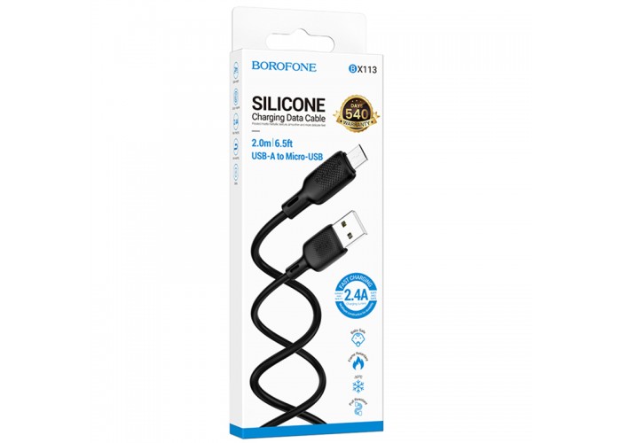 Дата кабель Borofone BX113 Lenny USB to MicroUSB 2.4A (2m)