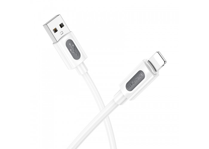 Дата кабель Borofone BX114 Structure USB to Lightning 2.4A (1m)
