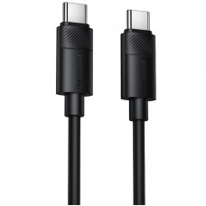 Дата кабель Borofone BX123 Leya Type-C to Type-C 60W (1m)  Black - 00000086476_1