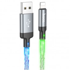 Дата кабель Hoco U112 Shine 2.4A USB to Lightning (1m)  Gray - 00000071458_1