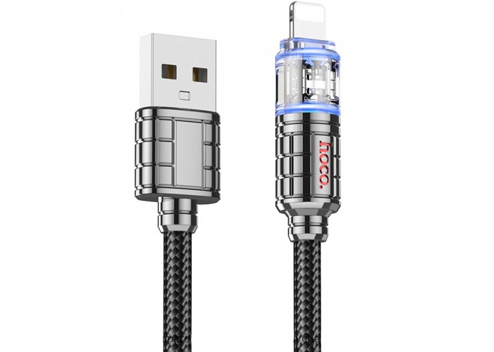 Дата кабель Hoco U122 Lantern Transparent Discovery Edition USB to Lightning (1.2m)