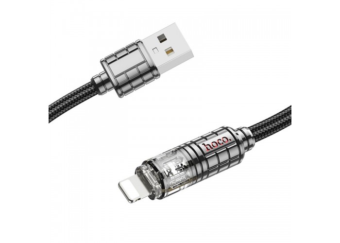 Дата кабель Hoco U122 Lantern Transparent Discovery Edition USB to Lightning (1.2m)