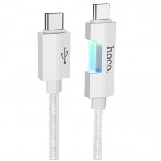 Дата кабель Hoco U123 Regent colorful 60W Type-C to Type-C (1.2m)  Gray - 00000069114_1