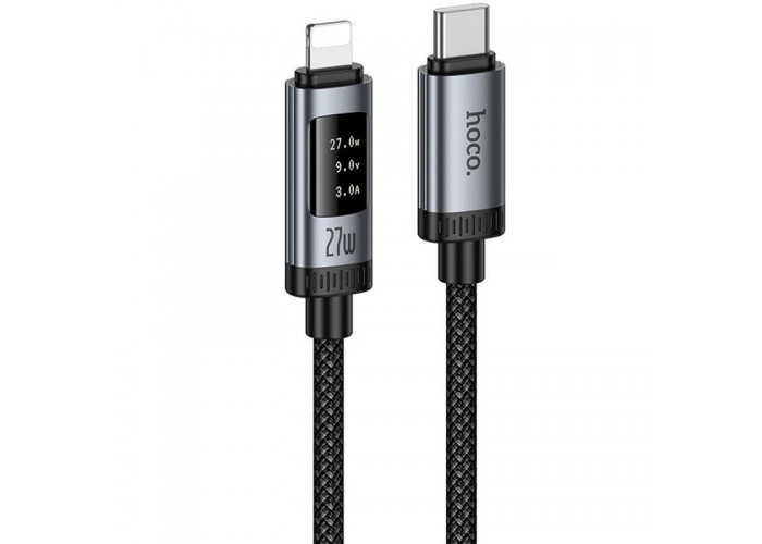 Дата кабель Hoco U148 Lord with display Type-C to Lightning 27W (1.2m)
