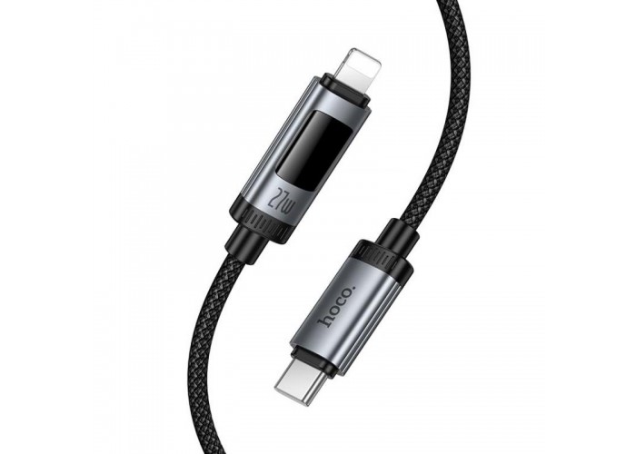 Дата кабель Hoco U148 Lord with display Type-C to Lightning 27W (1.2m)