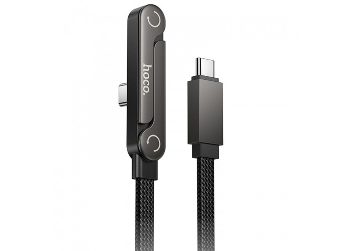 Дата кабель Hoco U150 Exquisite side plug and stand Type-C to Type-C 60W (1.2m)