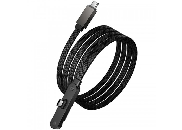 Дата кабель Hoco U150 Exquisite side plug and stand Type-C to Type-C 60W (1.2m)
