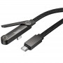 Дата кабель Hoco U150 Exquisite side plug and stand Type-C to Type-C 60W (1.2m)